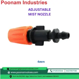 Adjustable Mist Nozzle 4mm Fogger